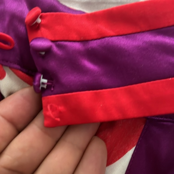 Bebe purple, red, white, brown and beige halter top. - Picture 5 of 13